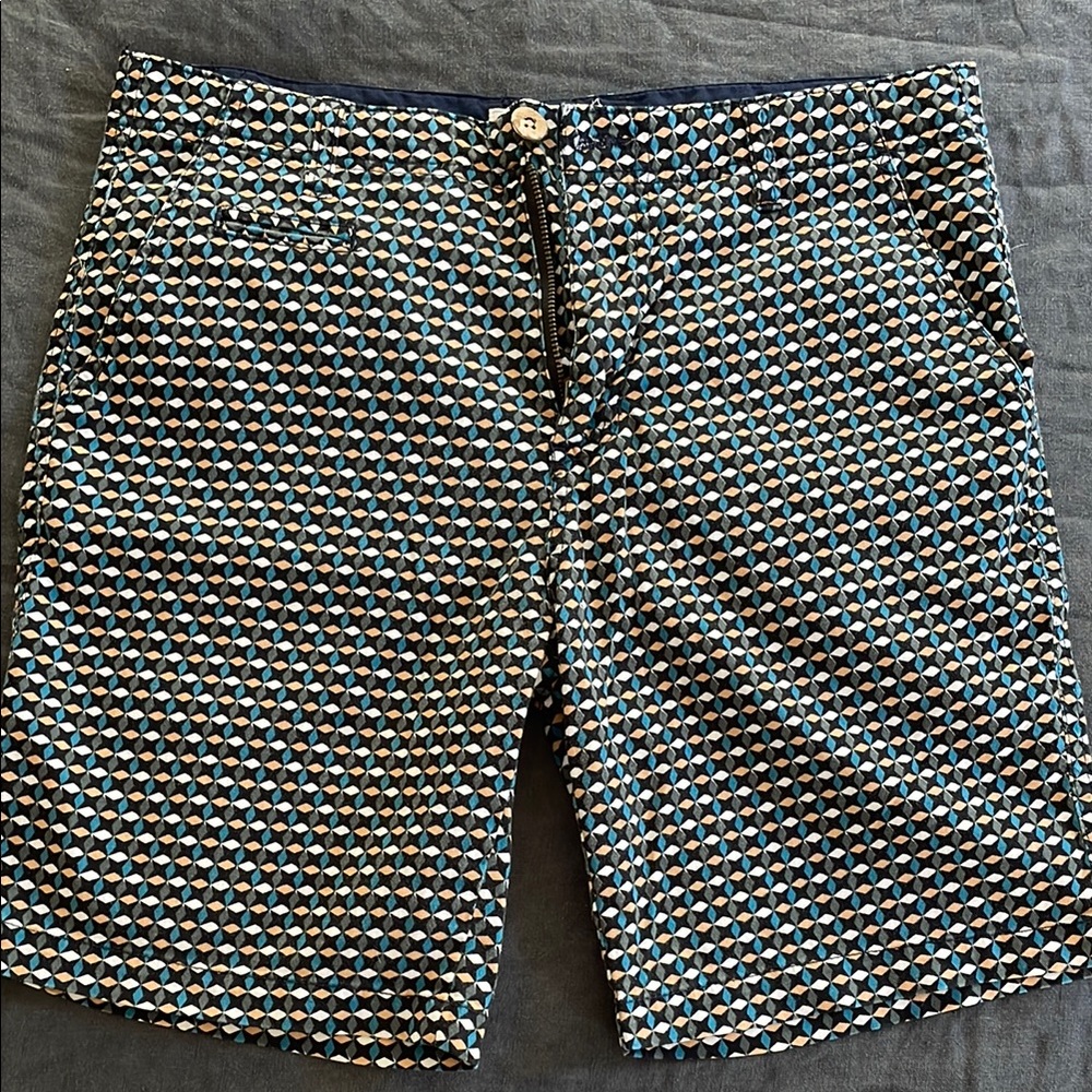 Oxford Lands Geometric Flat Front Shorts